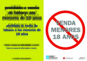 Prohibida la venta de tabaco a menores de 18 años