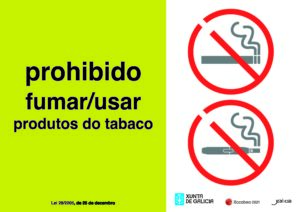 Prohibido fumar/usar productos del tabaco