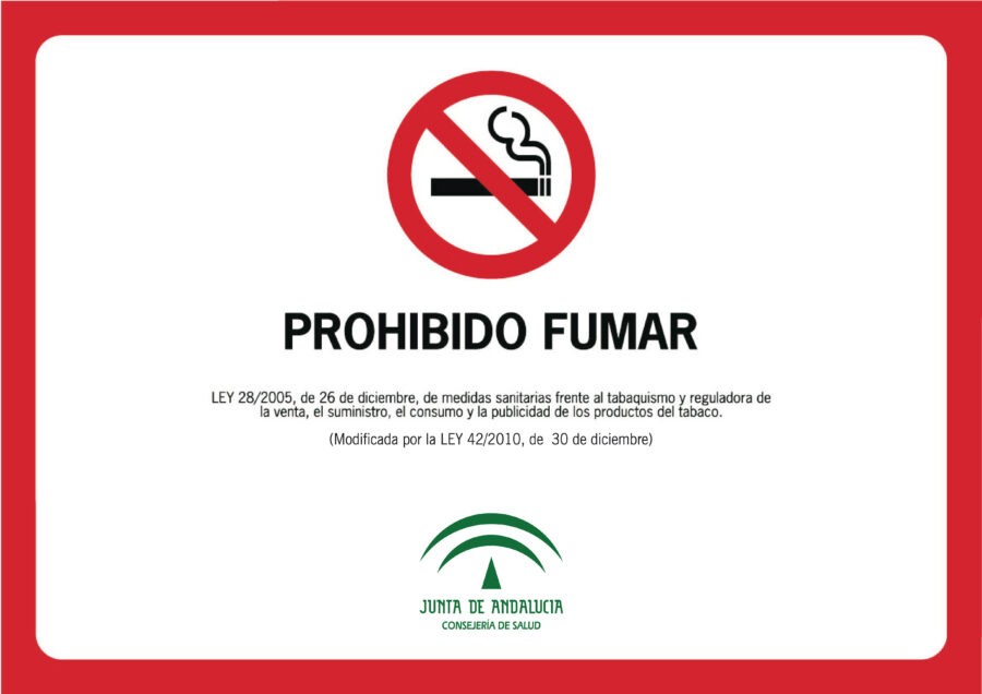 Cartel prohibido fumar - Asezar Asociacion de Tabacos