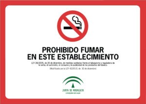 Prohibido fumar en este establecimiento (horizontal)