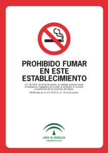 Prohibido fumar en este establecimiento (vertical)